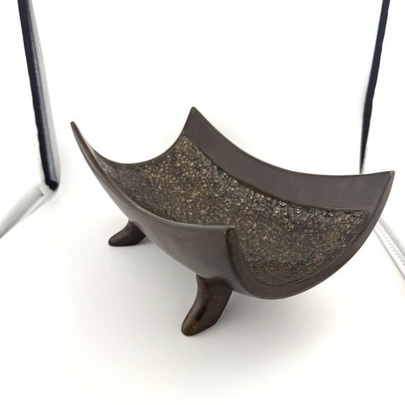 Creative Scents Schonwerk Resin Crackled Decorative Centerpiece Bowl 10” SCRATCH - Picture 5 of 10